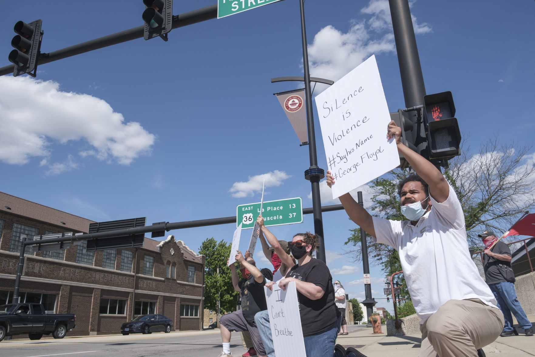 Downtown Decatur protest